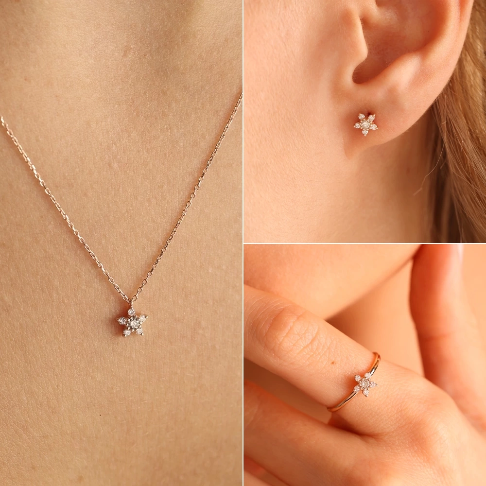 0.48 CT Deniz Yıldızı Pırlanta Set