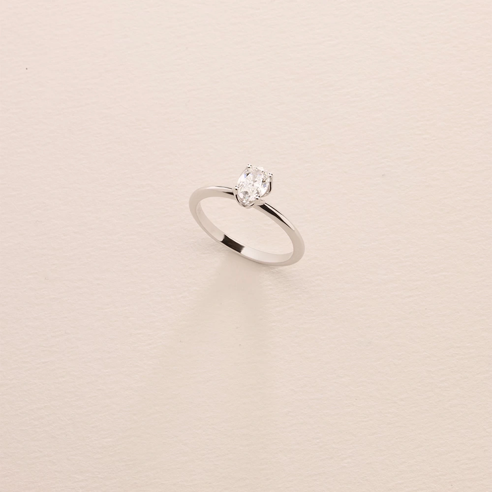 0.50 CT Oval Pırlanta Yüzük