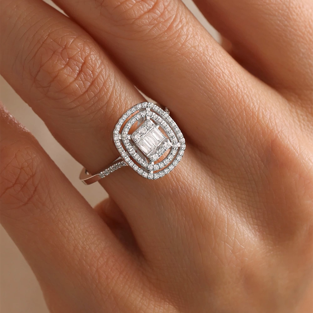 0.50 CT Pırlanta Baget Yüzük