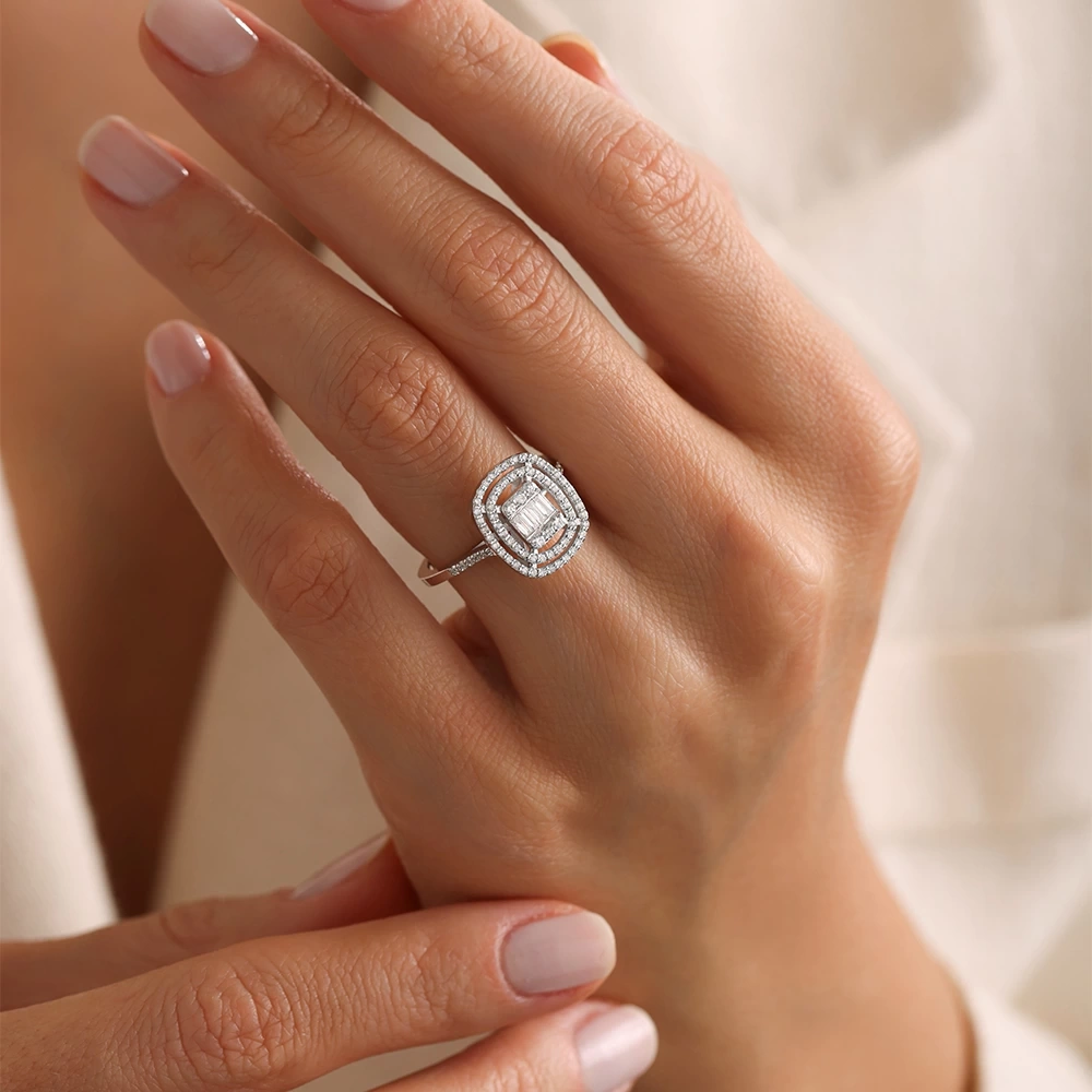 0.50 CT Pırlanta Baget Yüzük