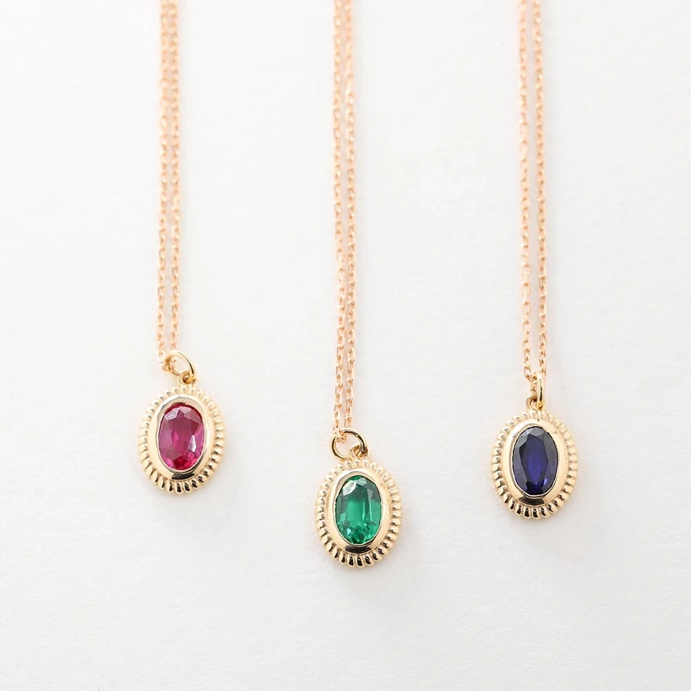 0.50 CT Zümrüt Kolye