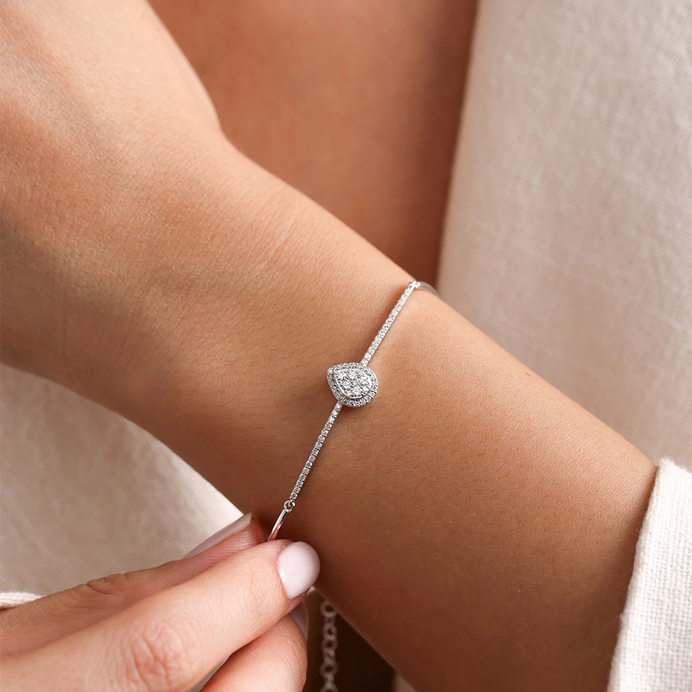 0.55 Ct Damla Coronet Pırlanta Bileklik