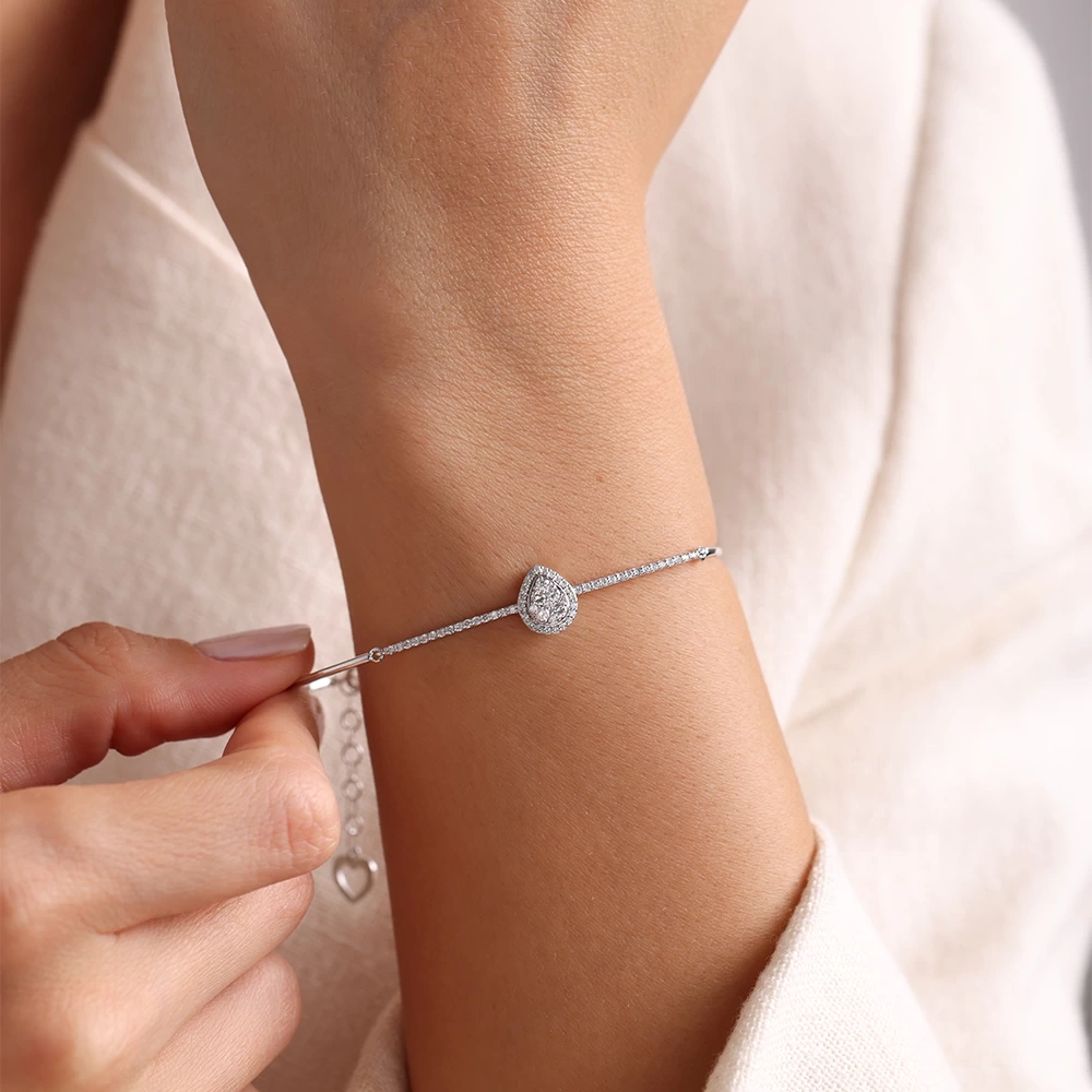 0.55 Ct Damla Coronet Pırlanta Bileklik