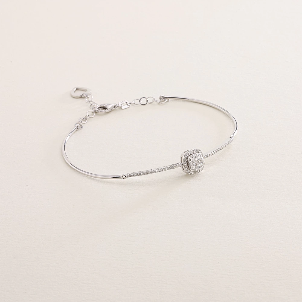 0.55 Ct Kare Coronet Pırlanta Bileklik