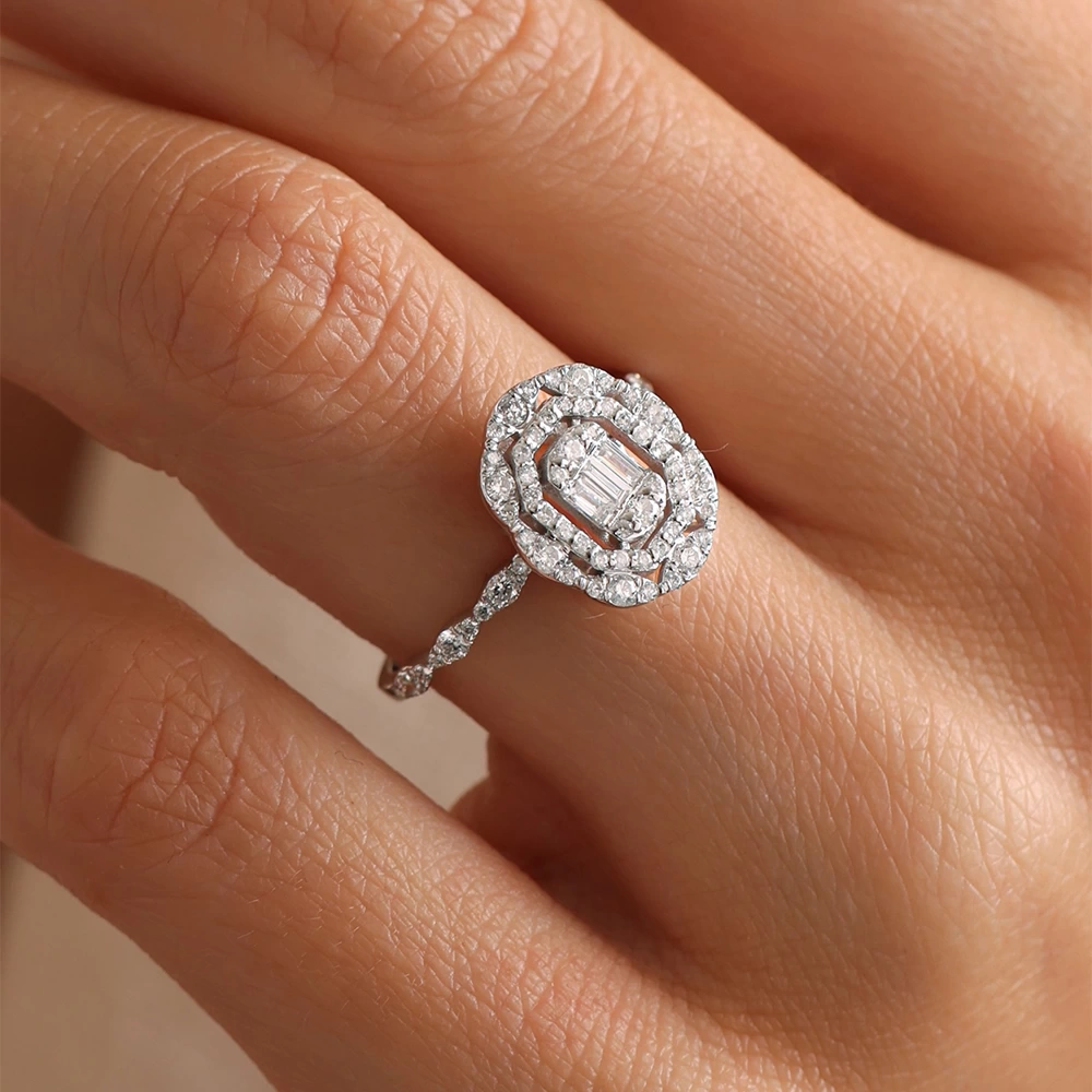 0.60 CT Pırlanta Baget Yüzük