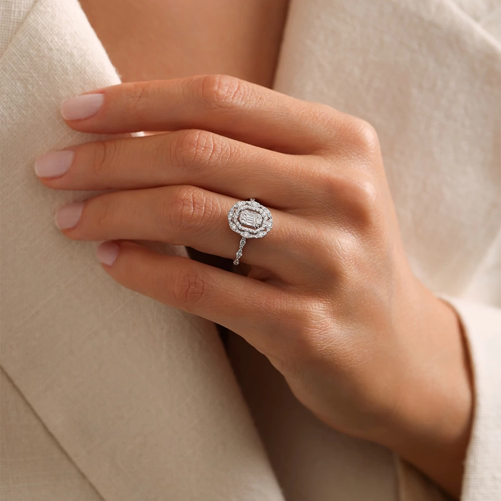 0.60 CT Pırlanta Baget Yüzük