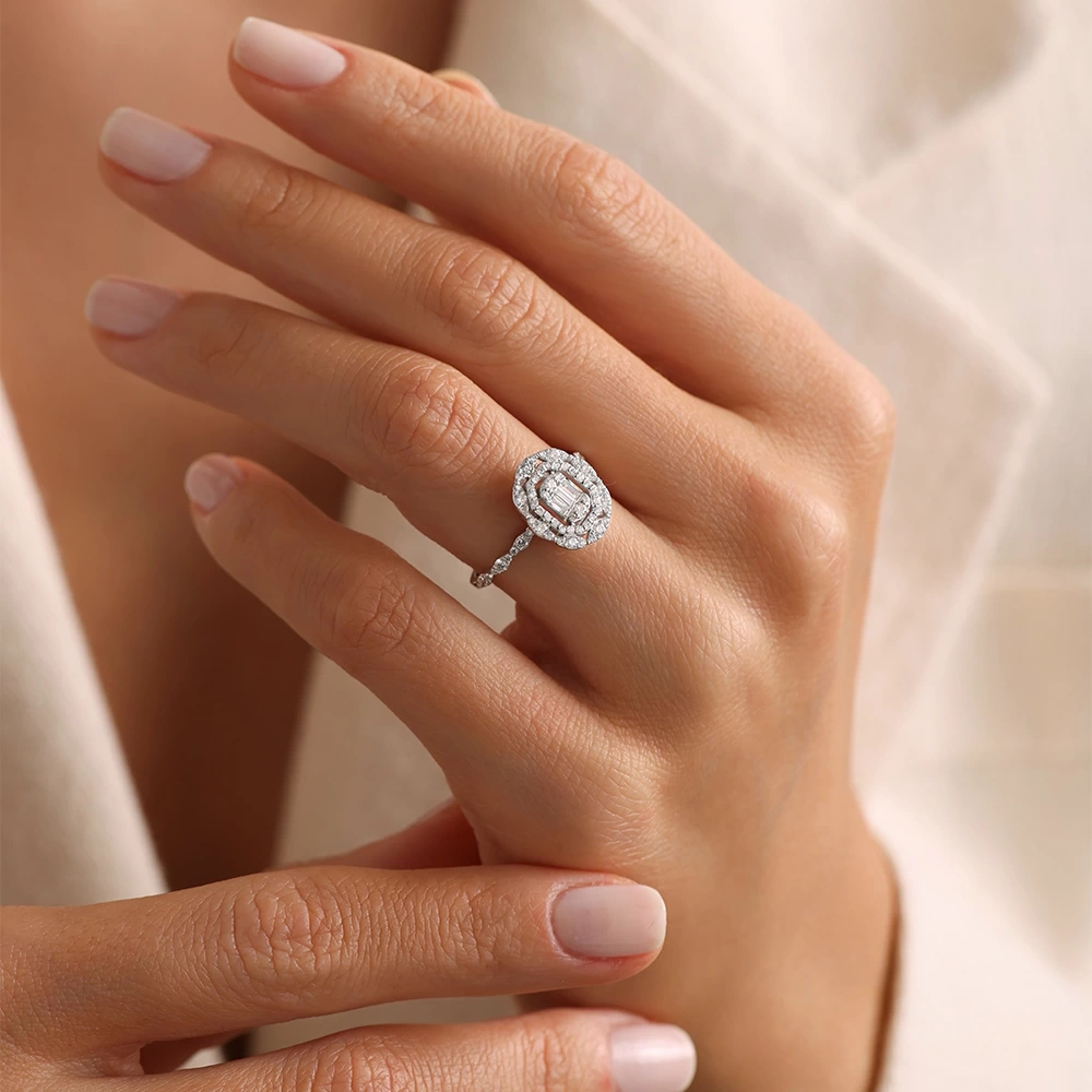 0.60 CT Pırlanta Baget Yüzük