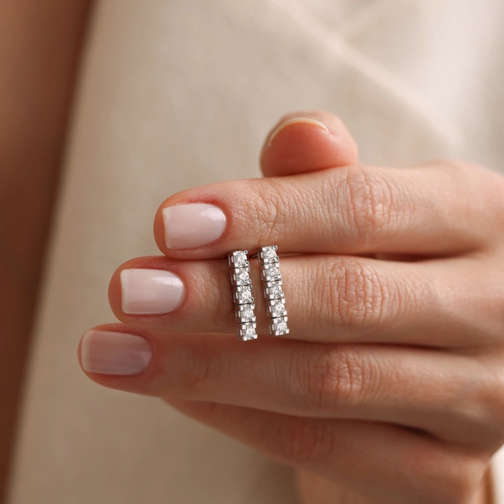 0.60 CT Pırlanta Suyolu Küpe