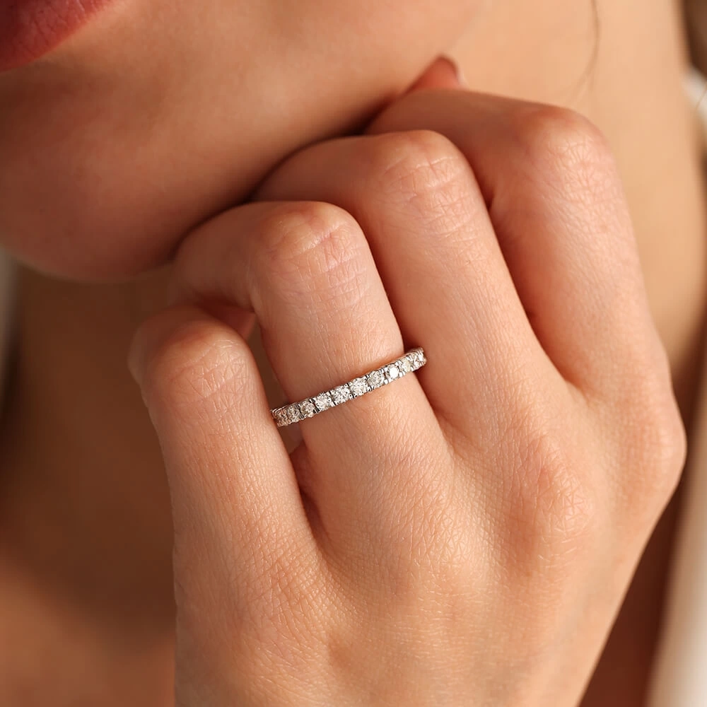 0.61 CT Pırlanta Yarımtur Yüzük