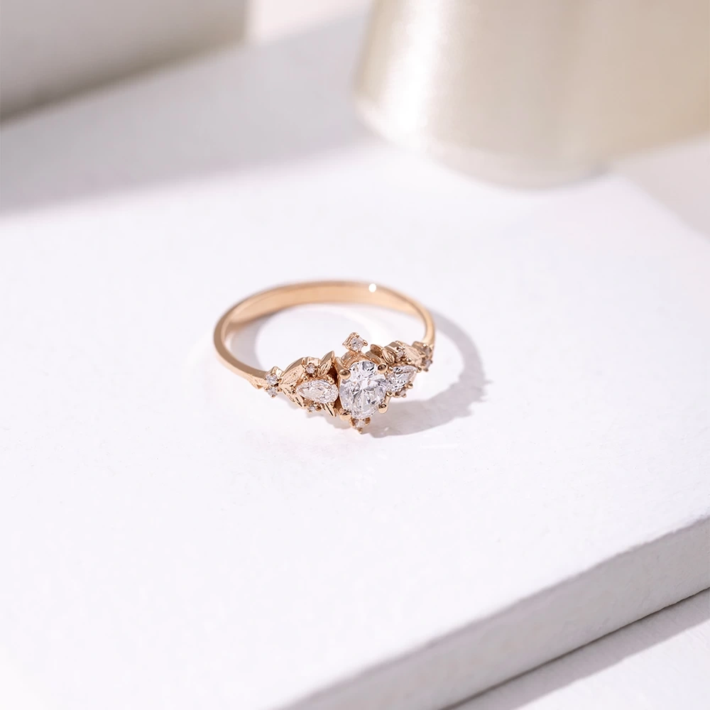 Melia 0.62 CT E / Sı Hrd Sertifikalı Tasarım Pırlanta Yüzük