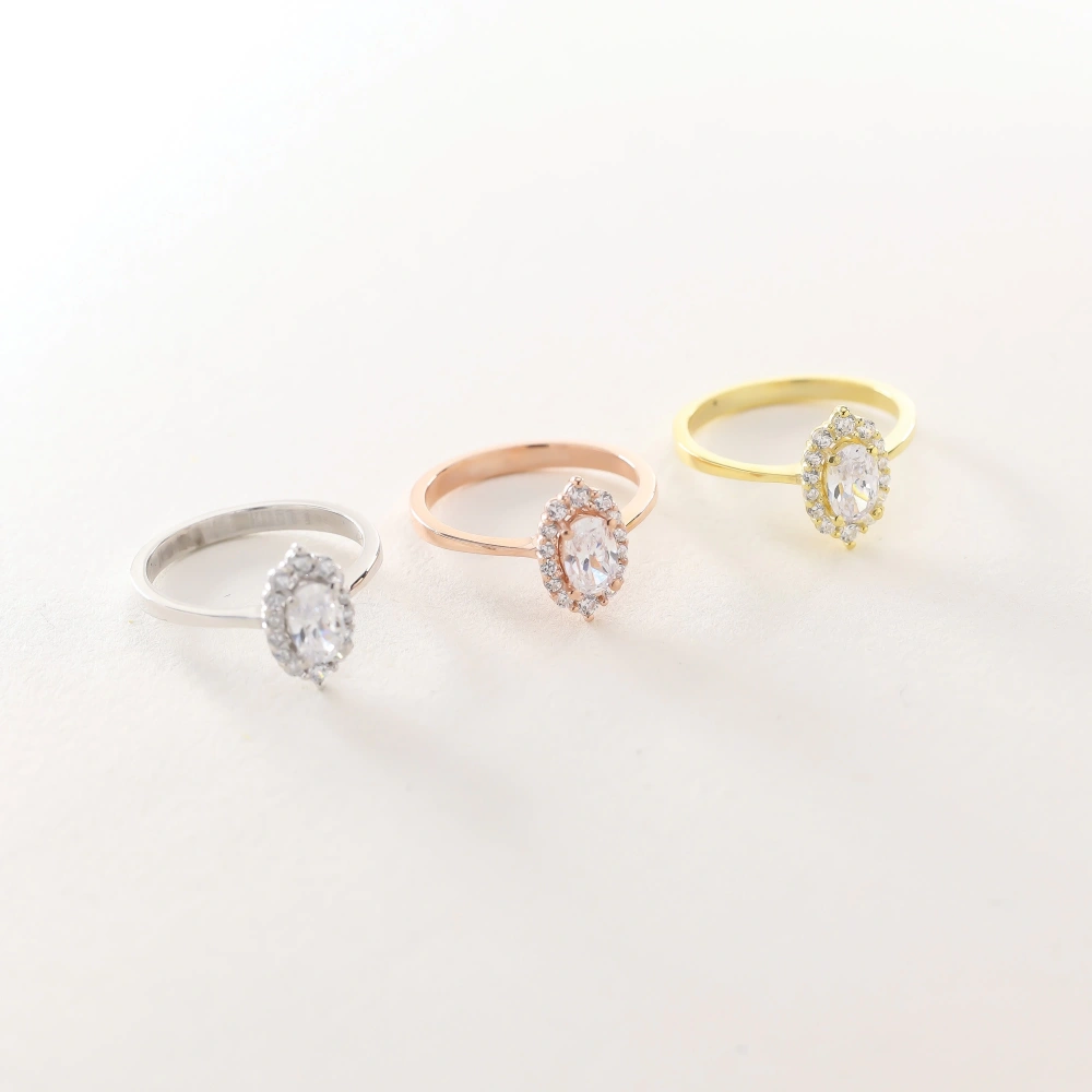 0.65 CT Oval Tasarım Pırlanta Yüzük