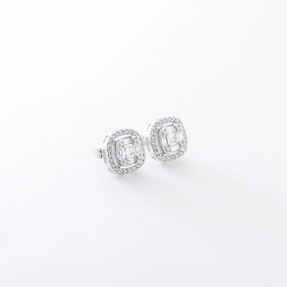 0.70 CT Pırlanta Baget Küpe