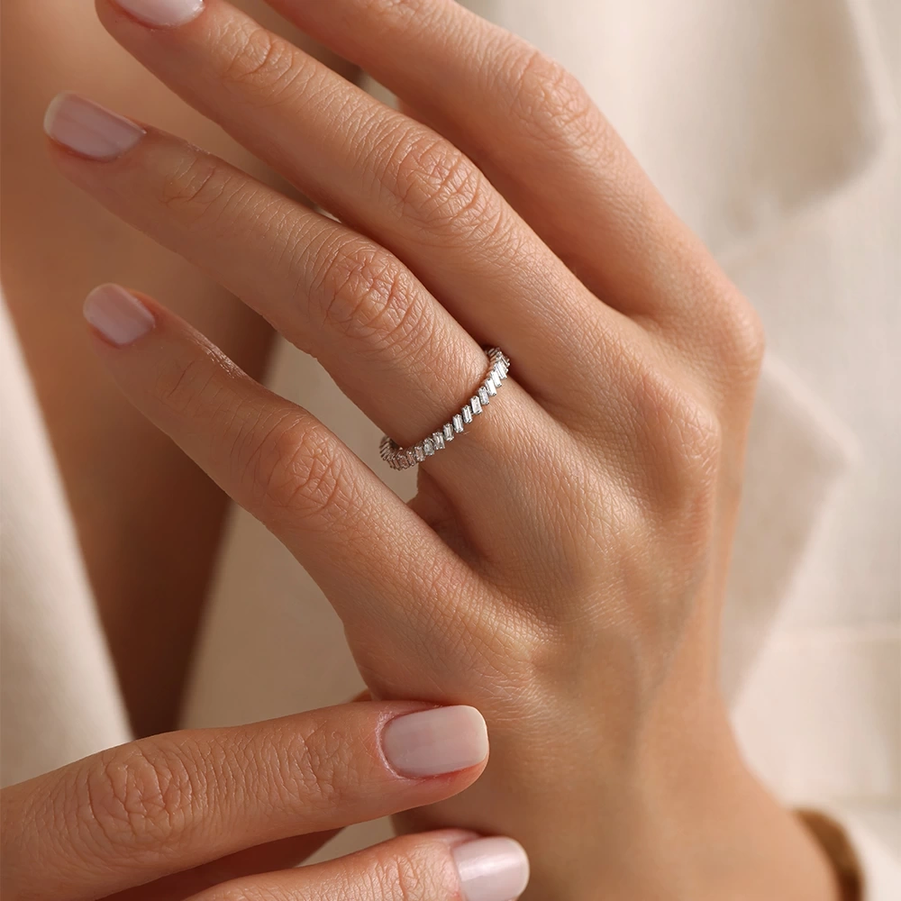 0.70 CT Pırlanta Tamtur Baget Yüzük