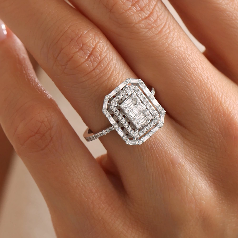 0.75 CT Pırlanta Baget Yüzük