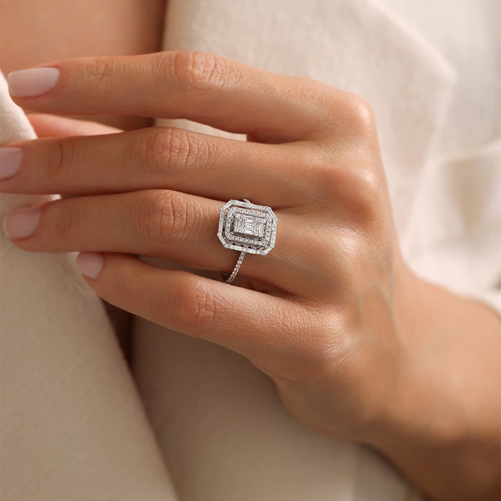 0.75 CT Pırlanta Baget Yüzük