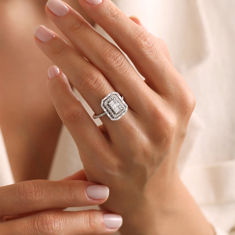 0.75 CT Pırlanta Baget Yüzük