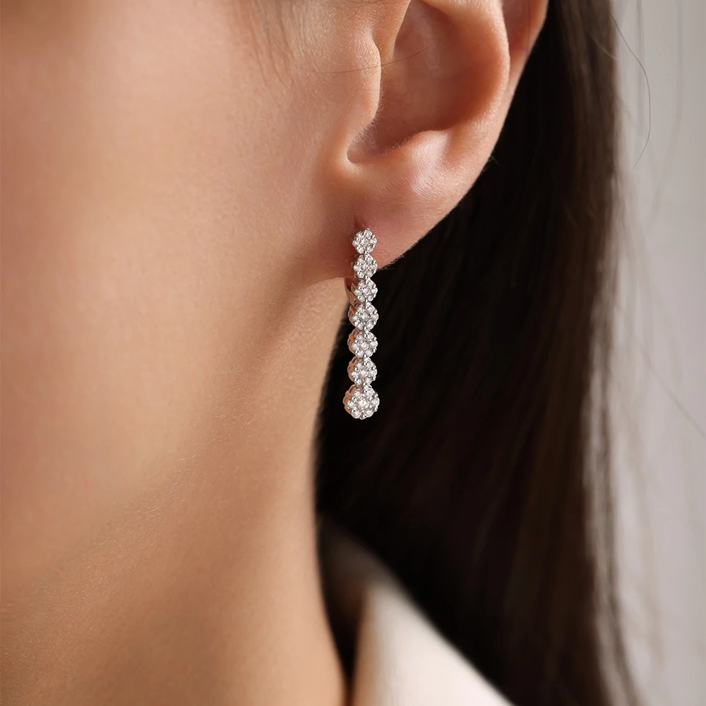 0.80 CT Pırlanta Küpe