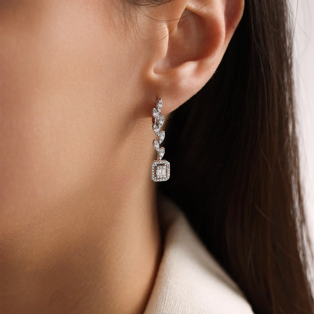 0.80 CT Pırlanta Küpe