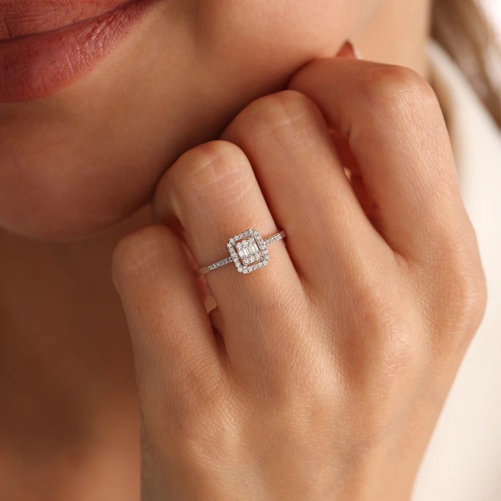 0.85 CT Baget Pırlanta Set