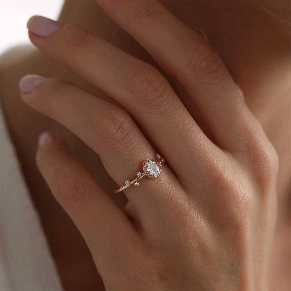 Veloria 0.86 CT Topaz & Pırlanta Yüzük