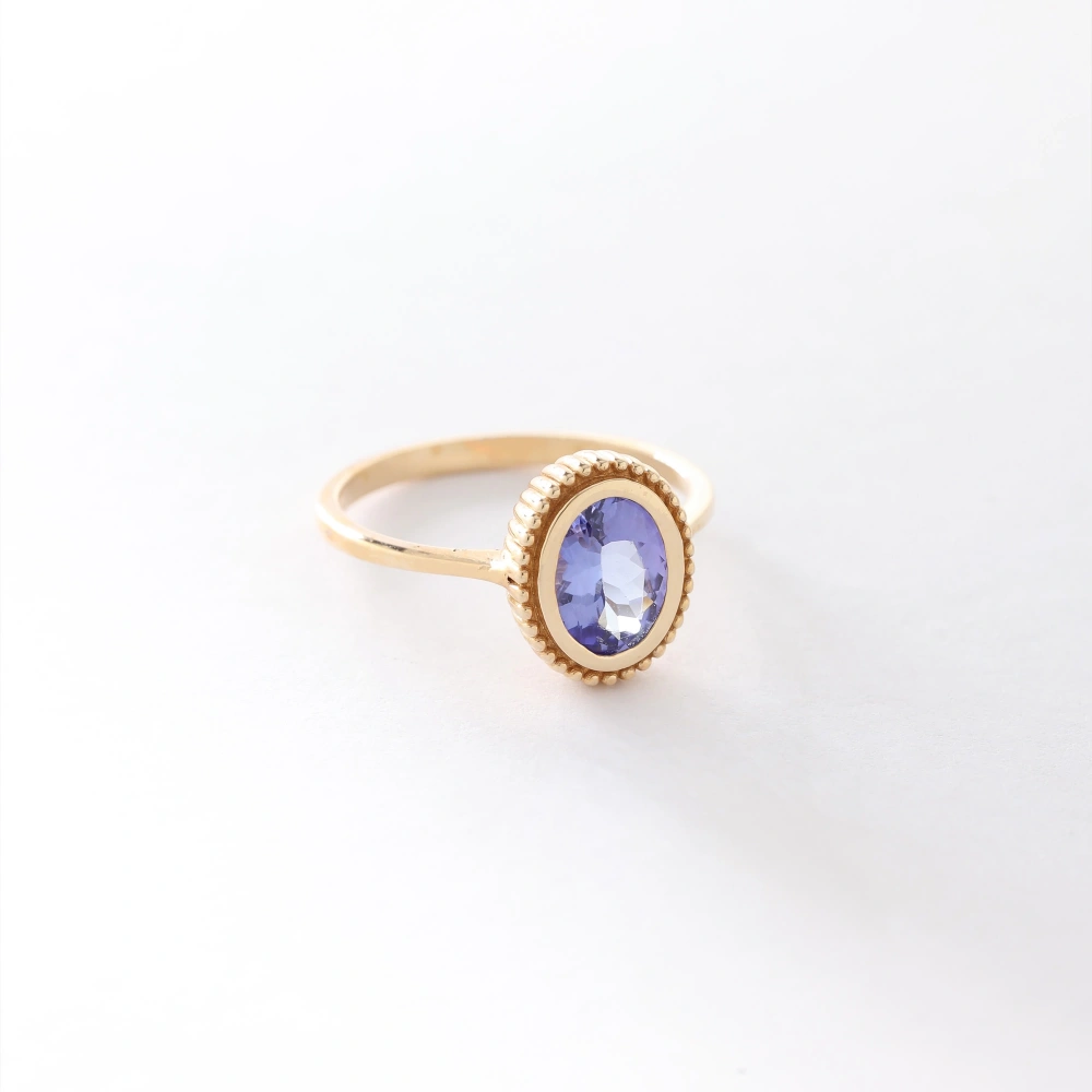 0.96 CT Özel Tasarım Tanzanite Tektaş