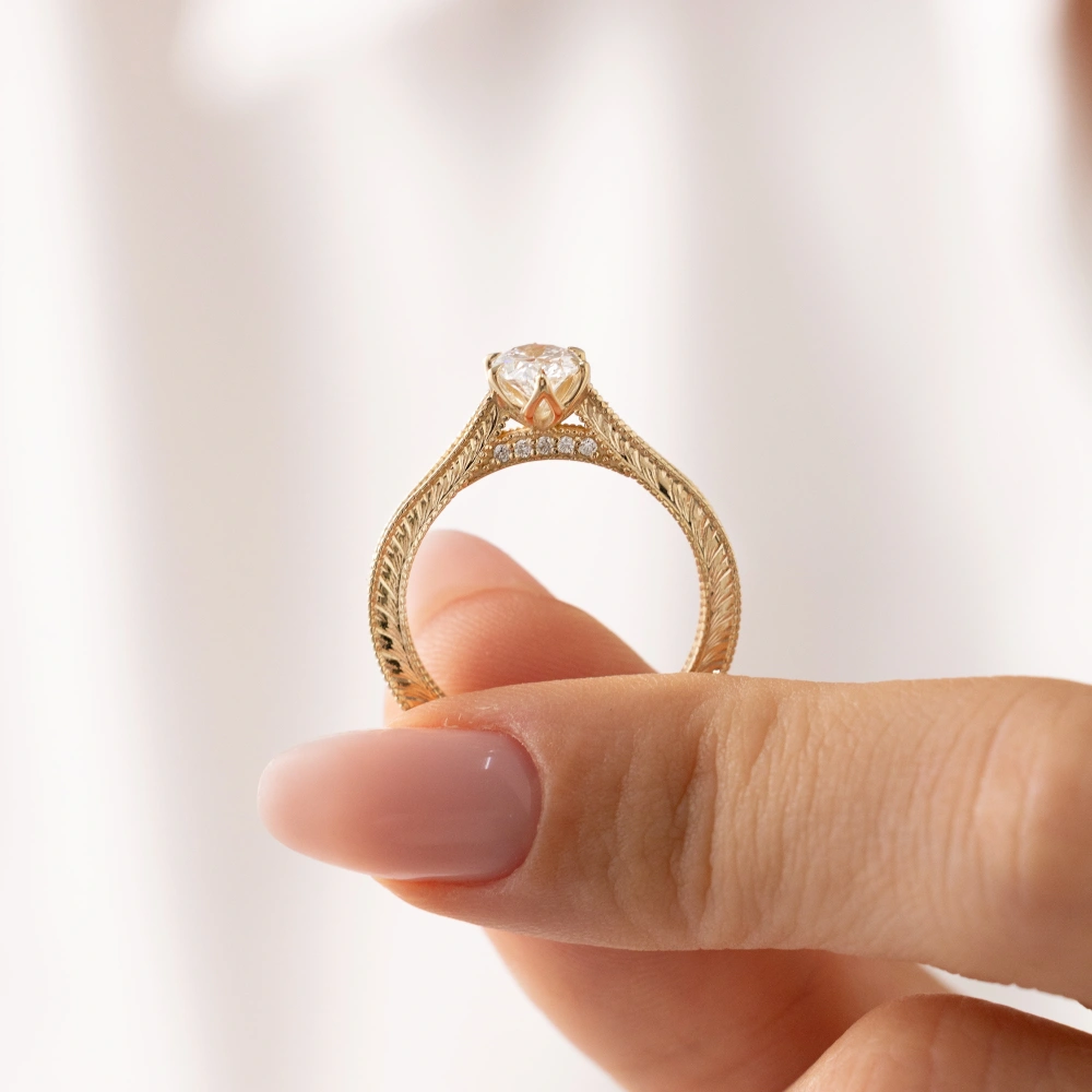 0.85 Ct Oval Pırlanta Yüzük