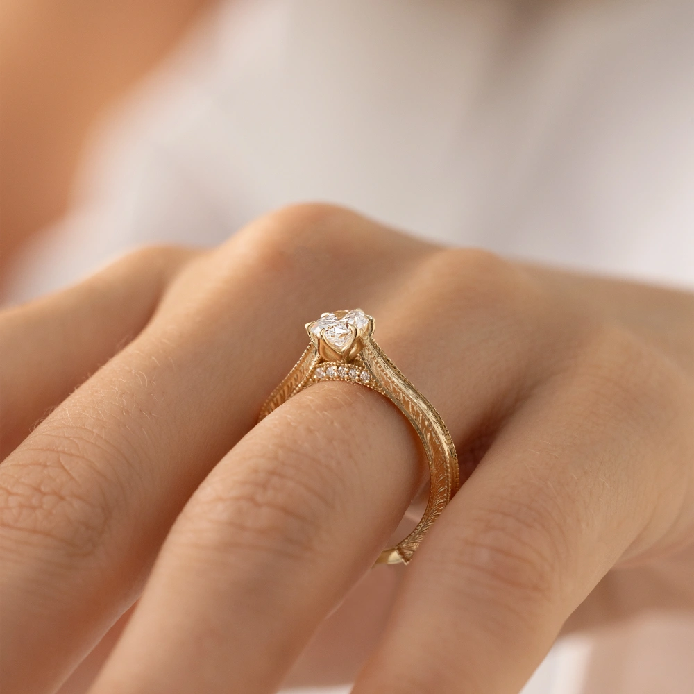 0.85 Ct Oval Pırlanta Yüzük