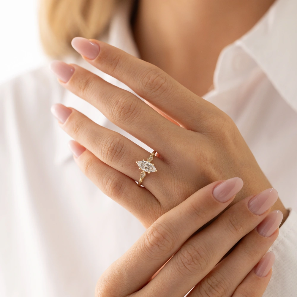 1.06 Ct Markiz Pırlanta Yüzük