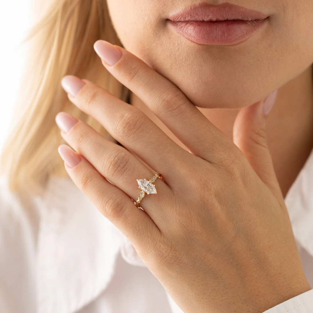 1.06 Ct Markiz Pırlanta Yüzük