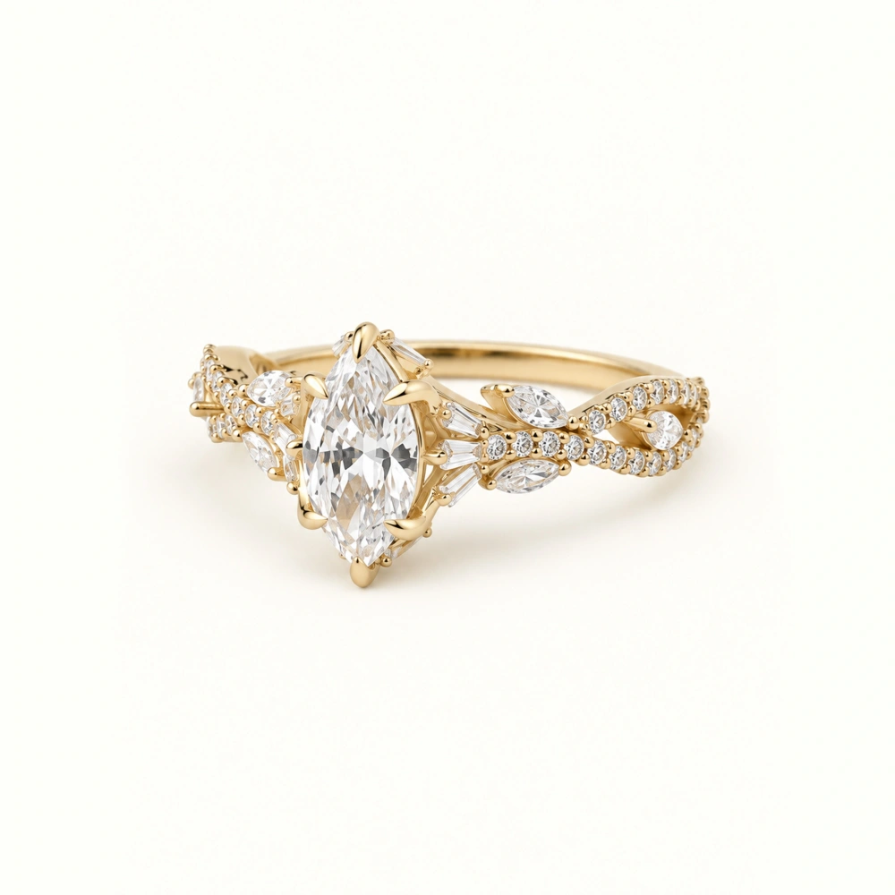 1.30 Ct Oval Laboratuvar Pırlanta Yüzük