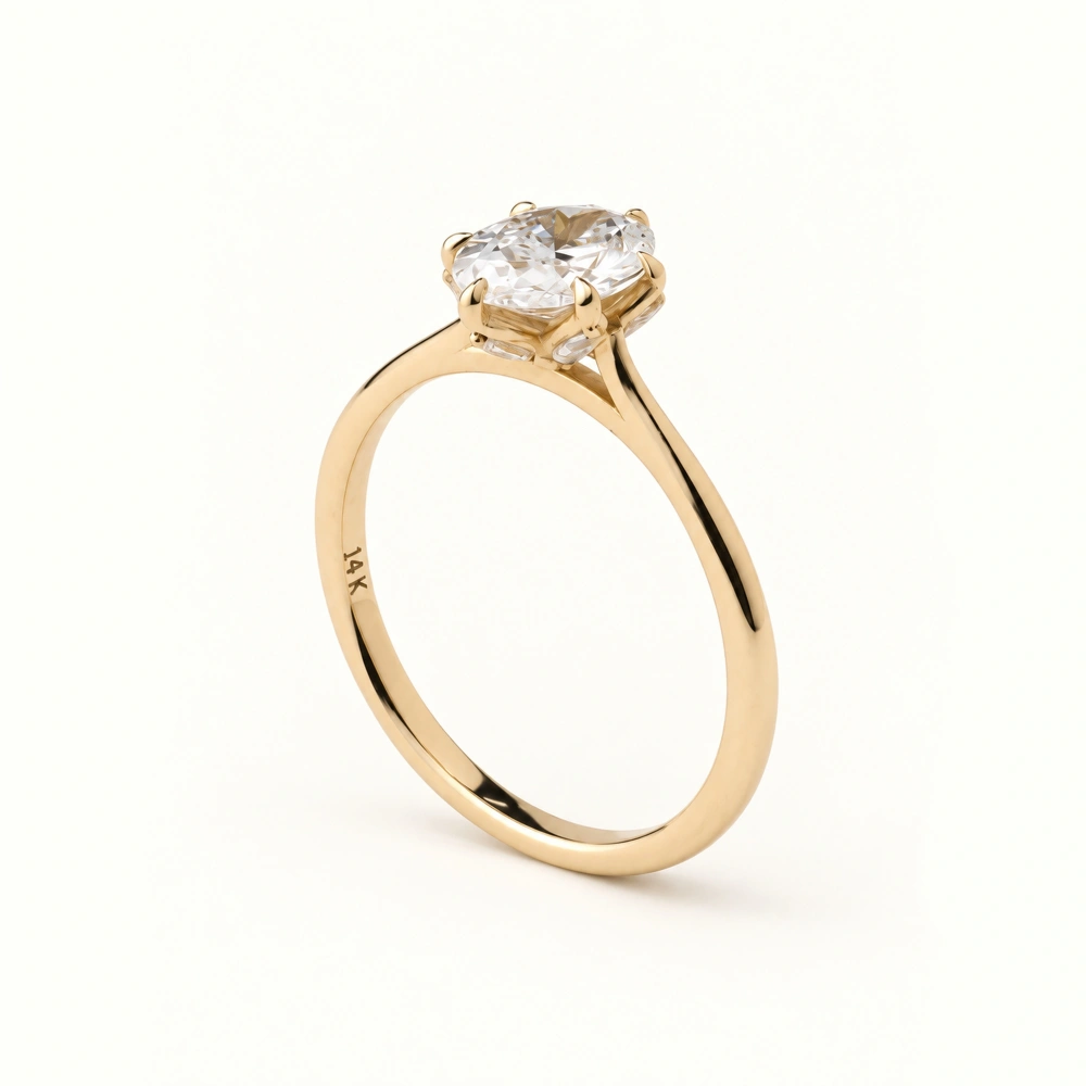 1.18 Ct Oval Pırlanta Yüzük