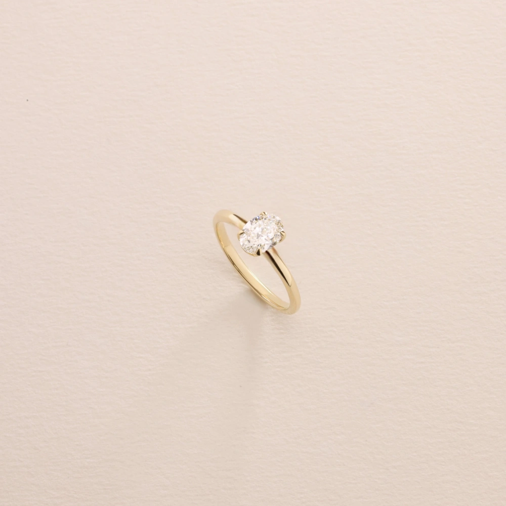 1.00 CT Oval Pırlanta Yüzük