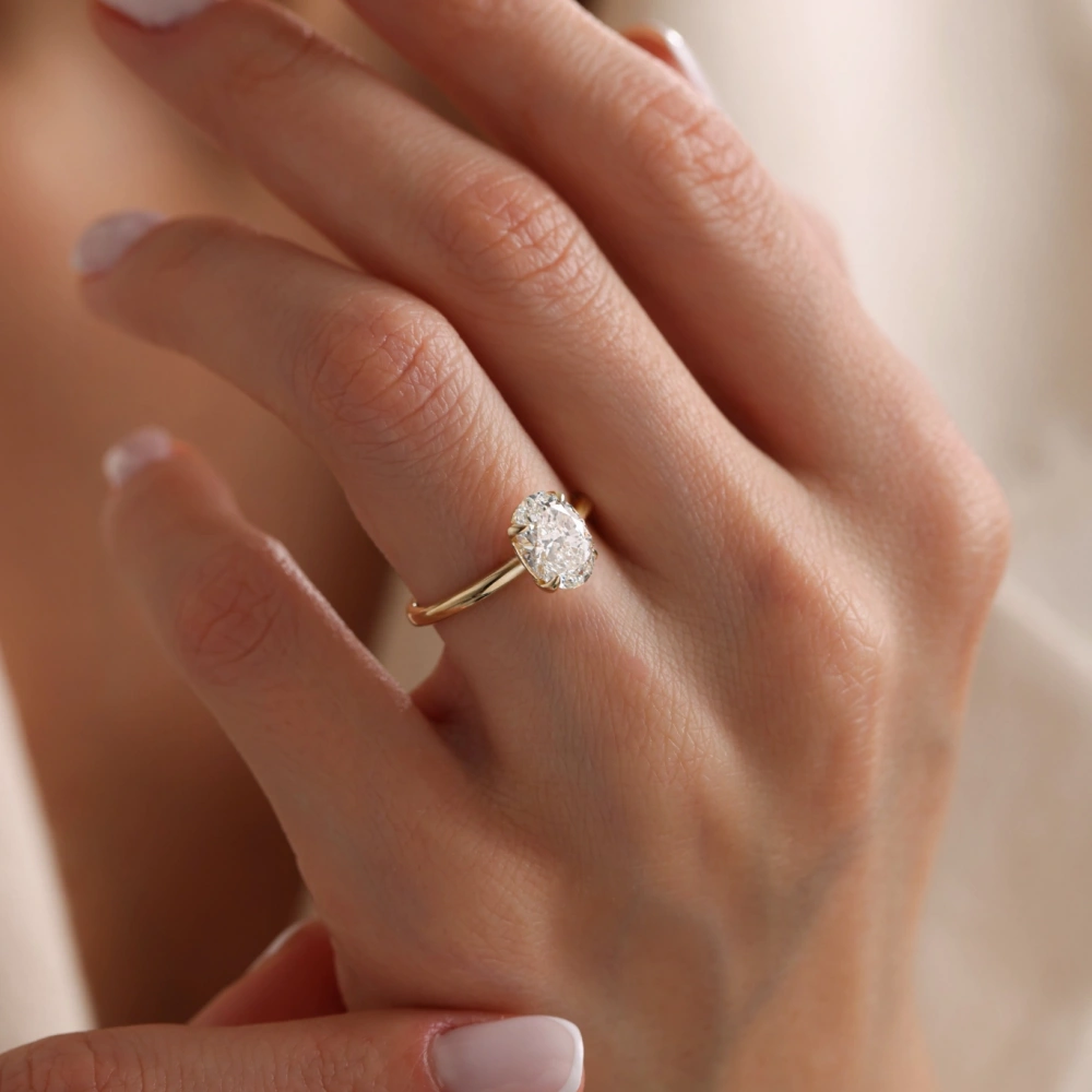 1.00 CT Oval Pırlanta Yüzük