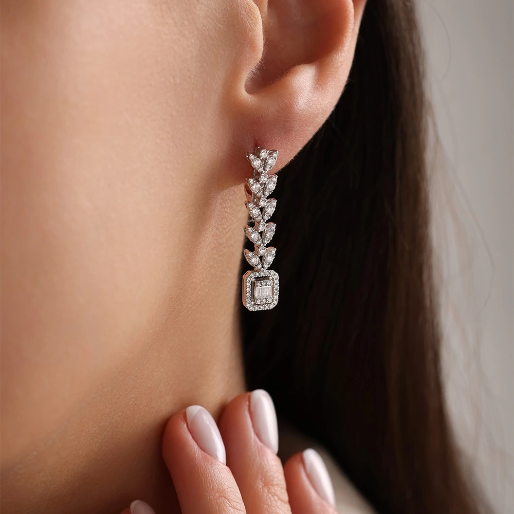 1.10 CT Pırlanta Küpe
