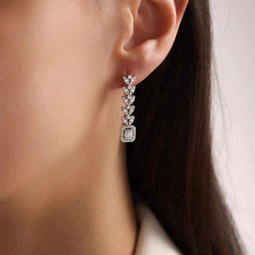 1.10 CT Pırlanta Küpe