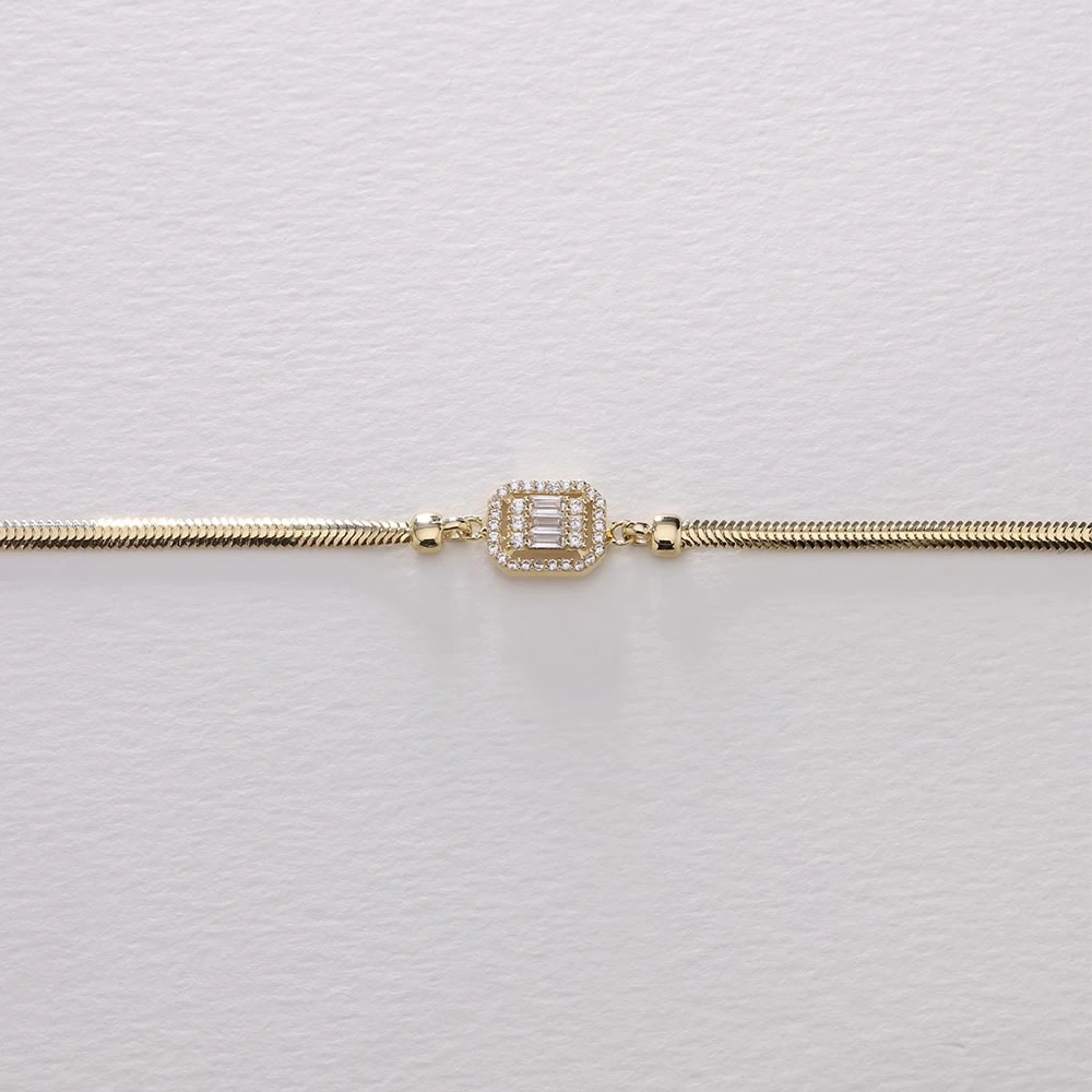 Bagetli 14 Ayar Altın Bileklik