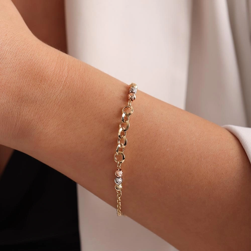 Dorika Doç 14 Ayar Altın Bileklik