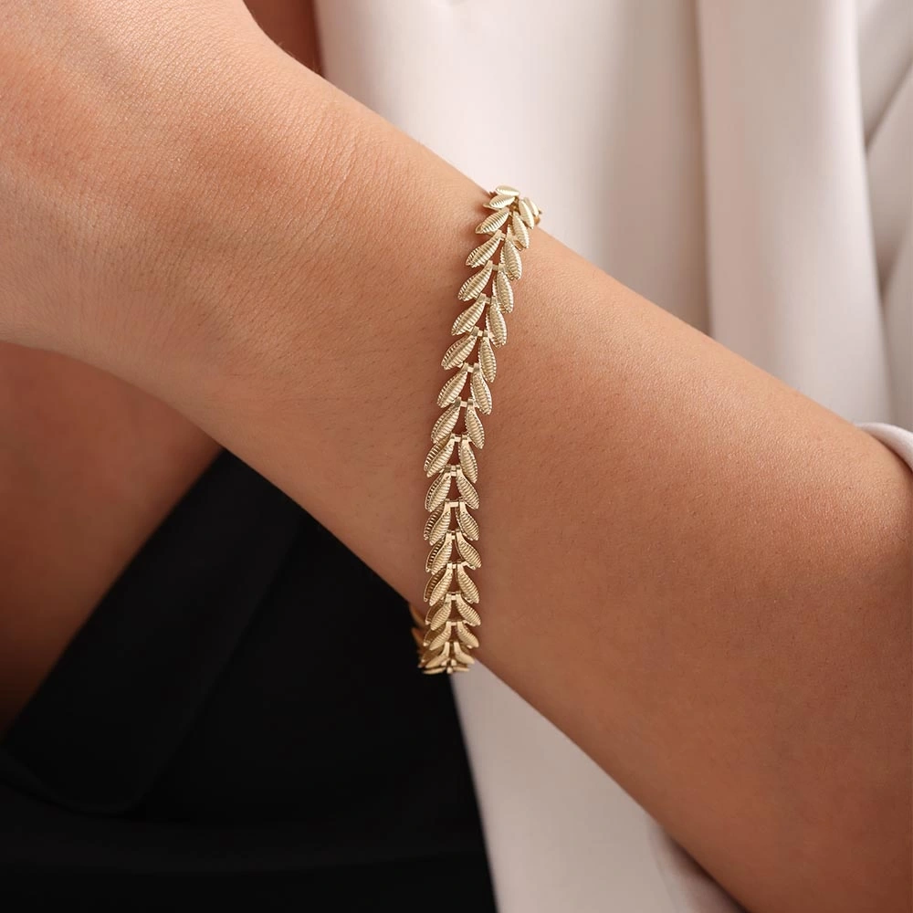 Başak 14 Ayar Altın Bileklik