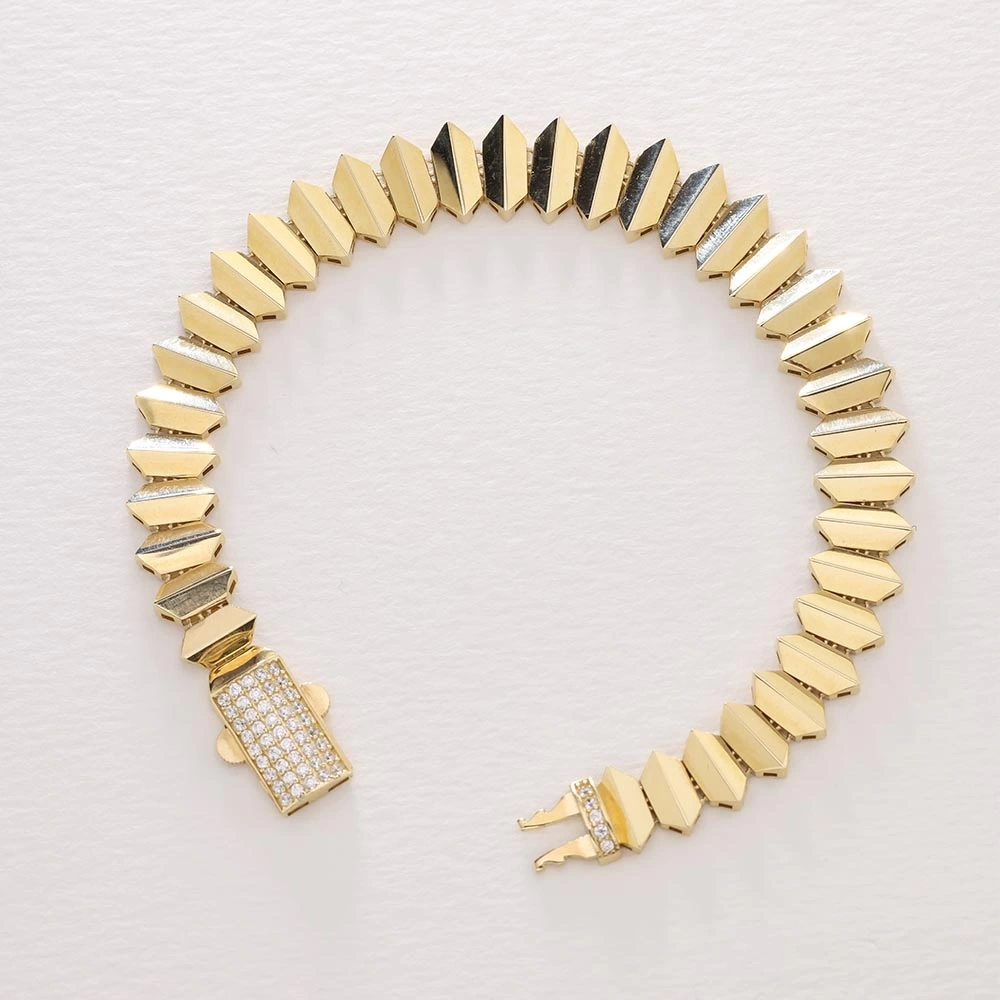 Piramit 14 Ayar Altın Bileklik