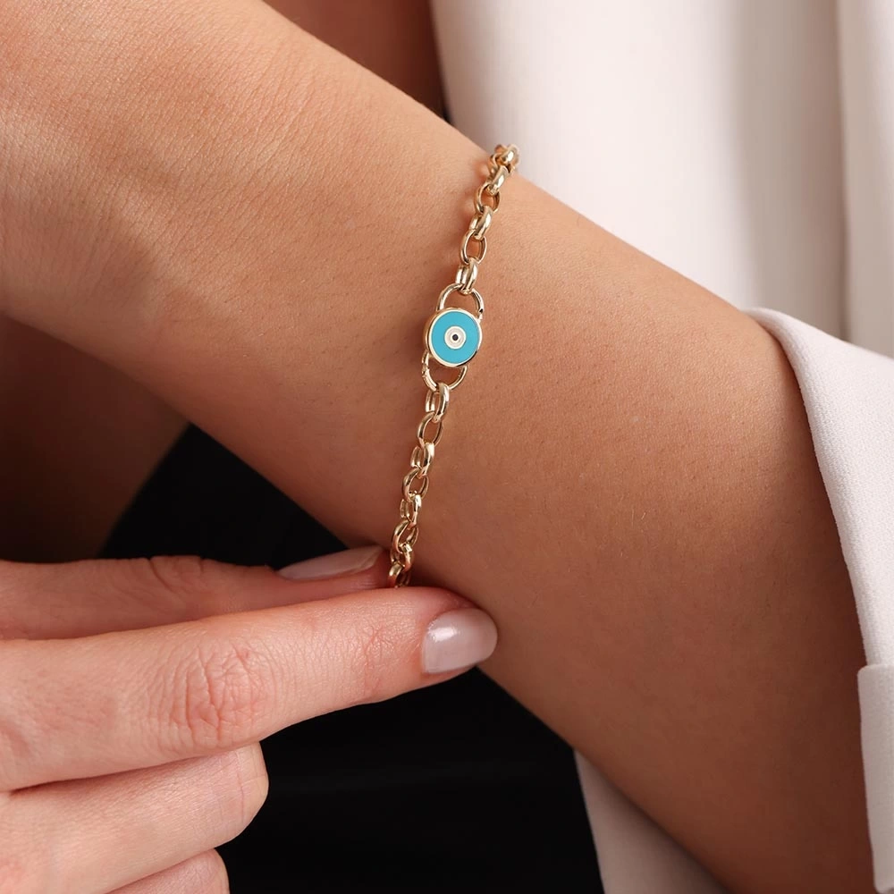 Nazar 14 Ayar Altın Bileklik