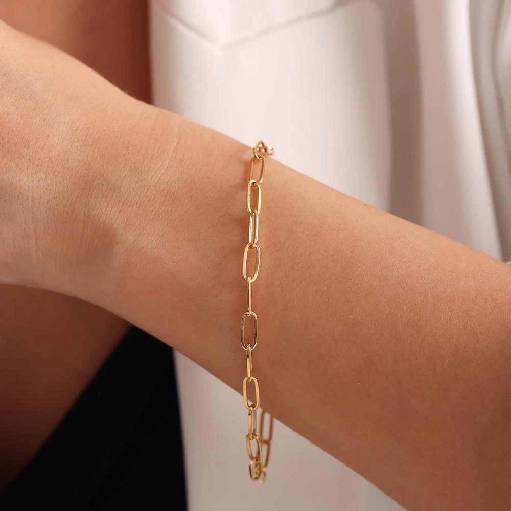 İnce Ataş 14 Ayar Altın Bileklik