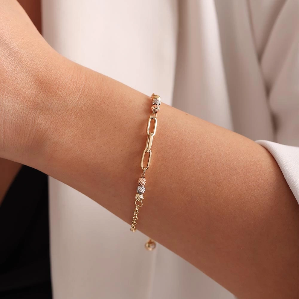 Dorika Ataşlı 14 Ayar Altın Bileklik