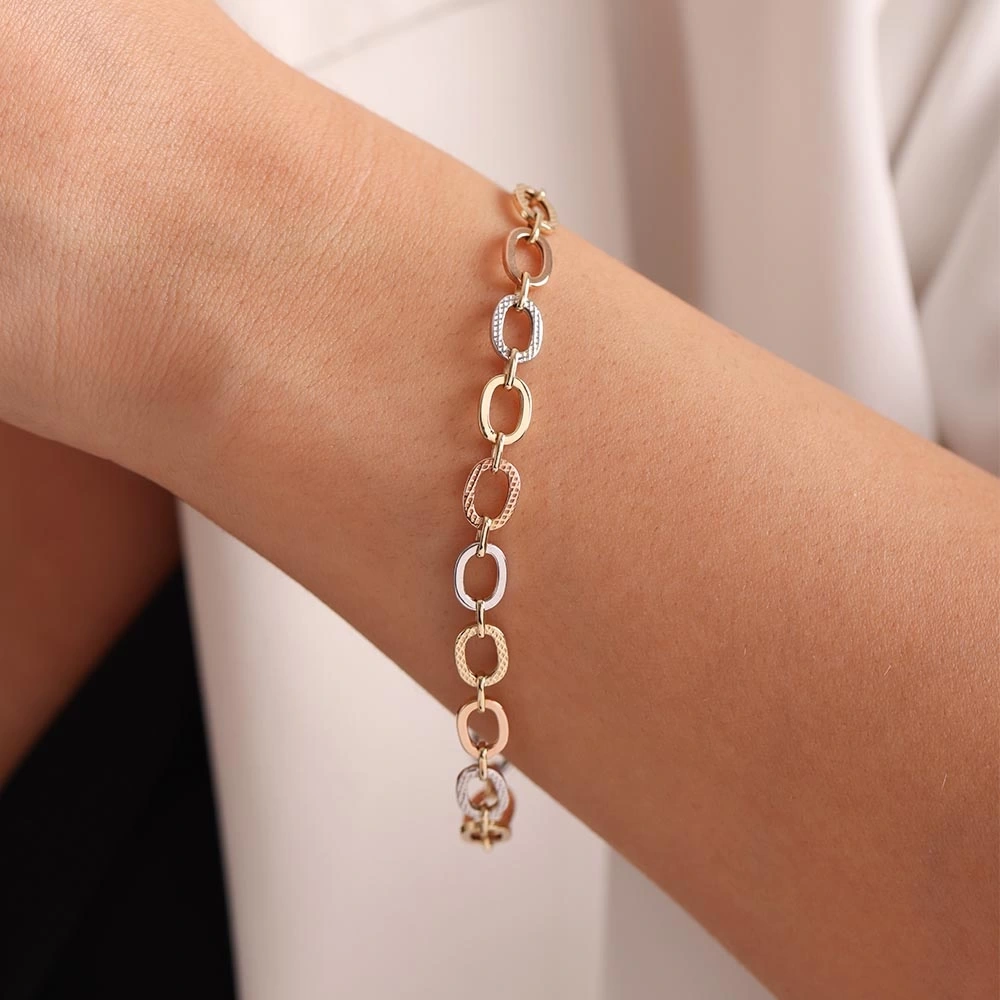 Halka 14 Ayar Altın Bileklik