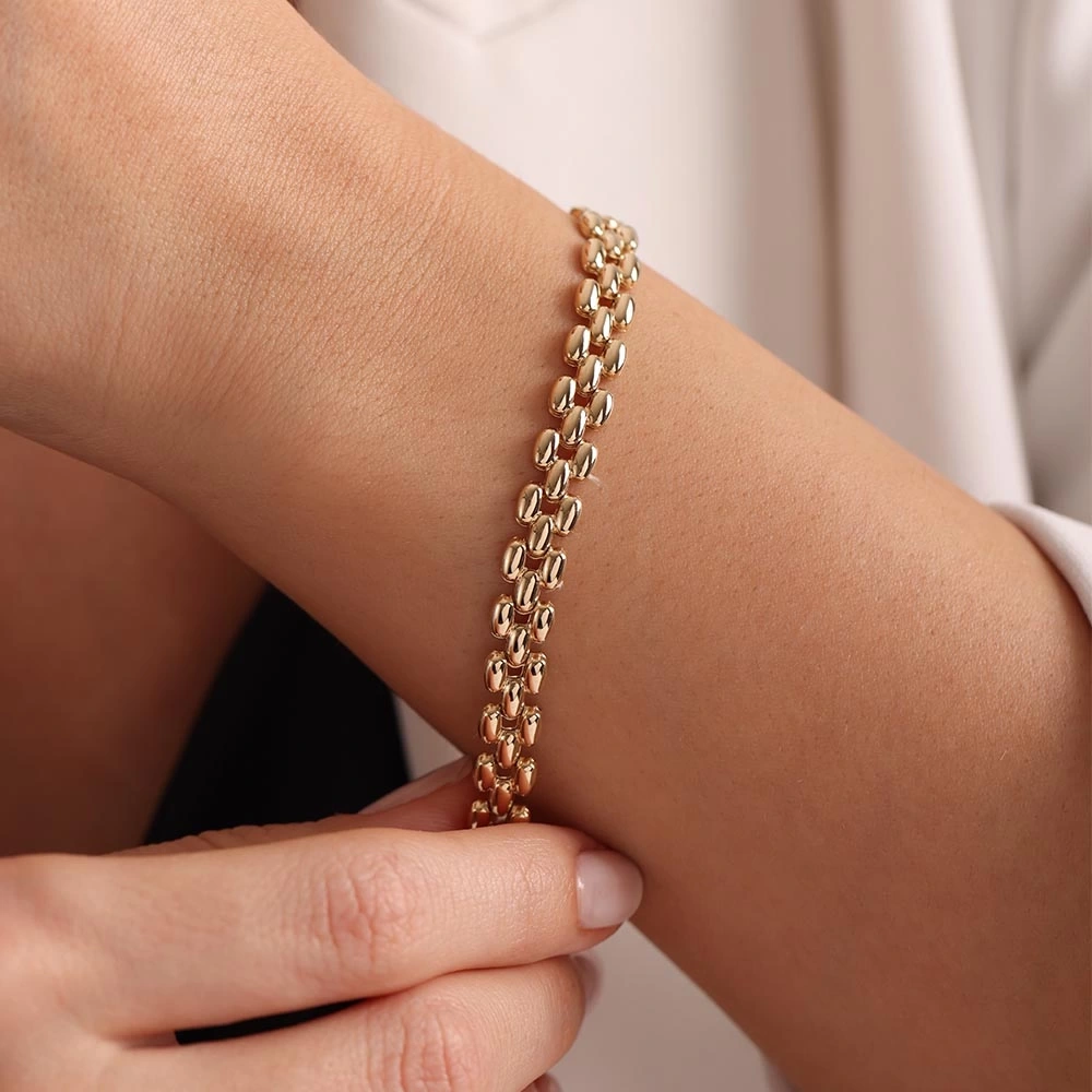 Kordon 14 Ayar Altın Bileklik