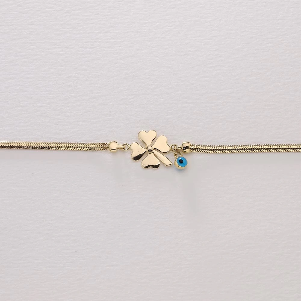 Yonca 14 Ayar Altın Bileklik