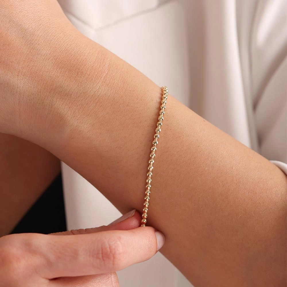 Dorikalı Top 14 Ayar Altın Bileklik