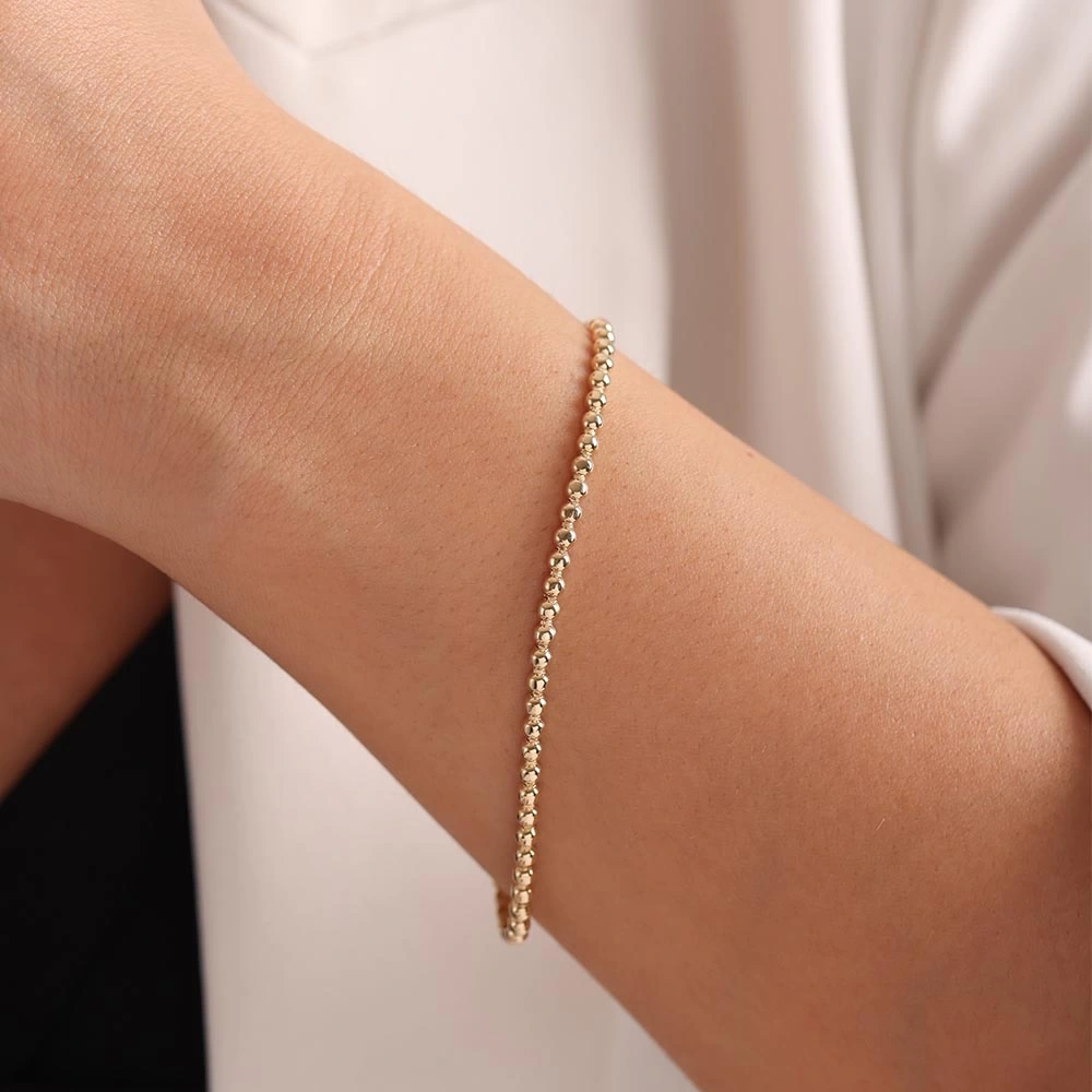 Dorikalı Top 14 Ayar Altın Bileklik