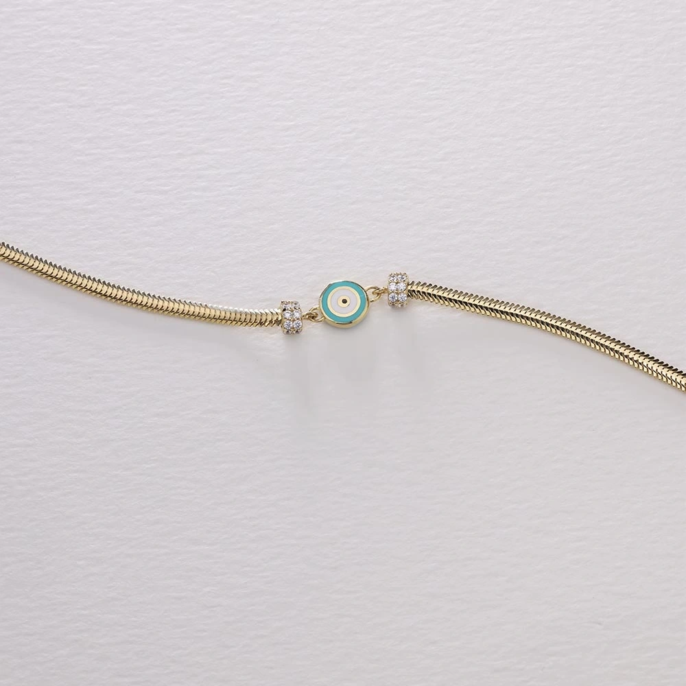 Nazar Boncuklu 14 Ayar Altın Bileklik