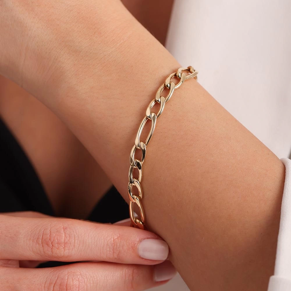 Kuş Gözü 14 Ayar Altın Bileklik