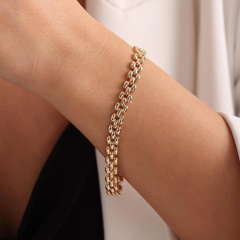 Kordon 14 Ayar Altın Bileklik